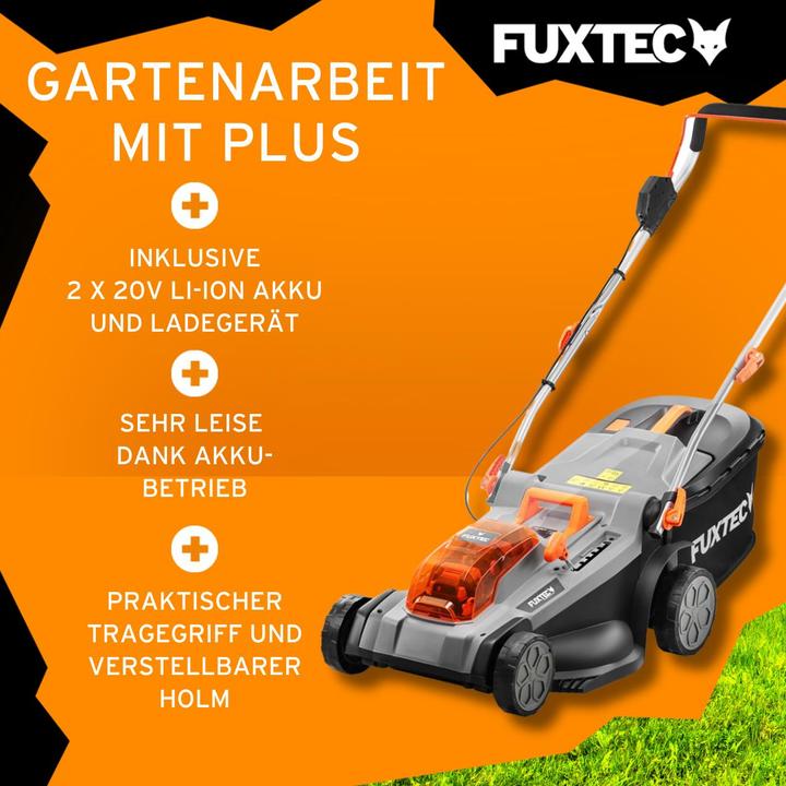 Actual product image Fuxtec 40V Akku Rasenmäher FX-E2RM37SET (Rechargeable battery operated)