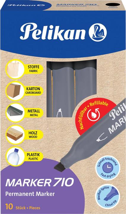 Immagine prodotto Pelikan 710 Scalpello per pennarello permanente (e) (10 x)