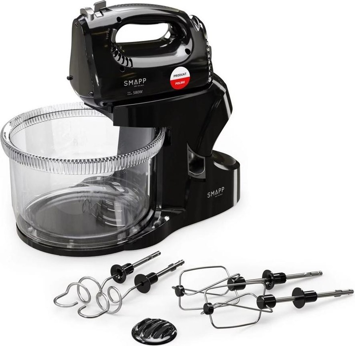 Smapp Hand mixer Blender with bowl 451.8 2 bowls black (580 W)