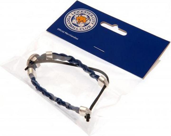 Immagine prodotto Leicester City FC Bracciale in pelle (16 cm, 90% PU, 10% Zamac)