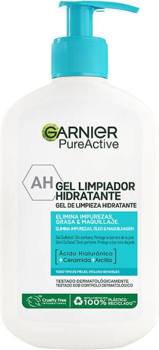Actual product image Garnier Pure Active Gel Limpiador Hidratante 250ml (Cleansing gel, 250 ml)
