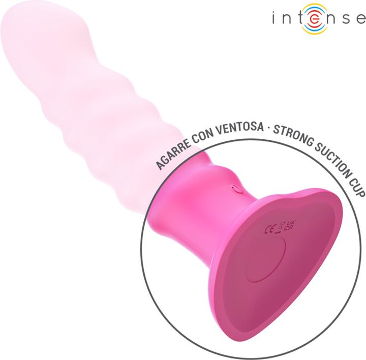 Actual product image Intense Cindy Vibrator Size L Spiral Design 10 Vibrations Pink Remote Control