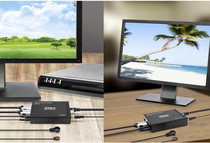 Actual product image SpeaKa Professional Extender (extension) SP HDE 300 HDMI® via network cable RJ45 60 m (Extender)