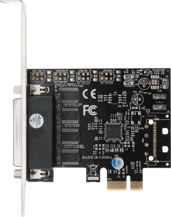 Image du produit Exsys Carte PCIe 4S série RS-232 de GmbH, câble Octopus (ASIX)