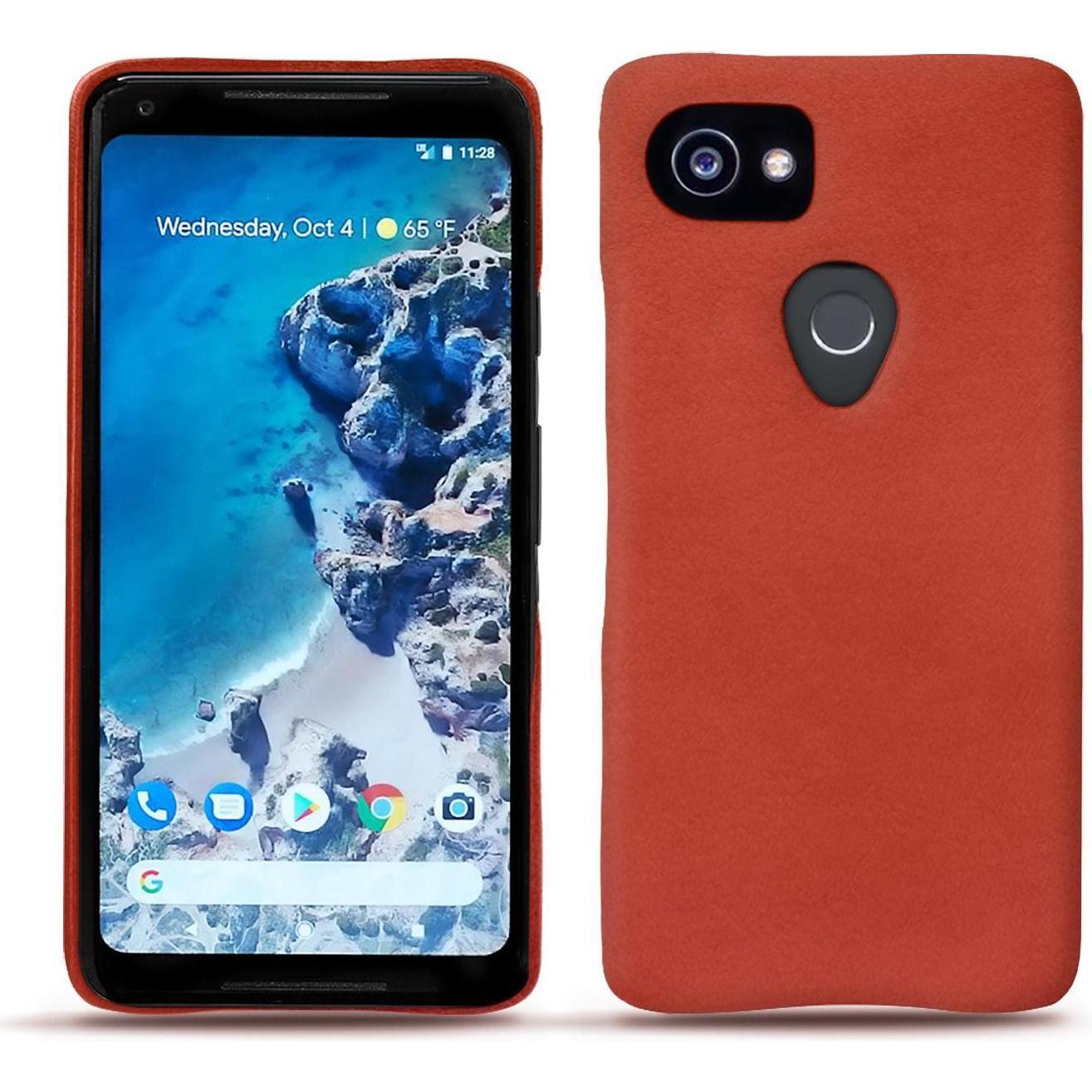Noreve Lederschutzhülle (Google Pixel 2 XL), Smartphone Hülle, Orange