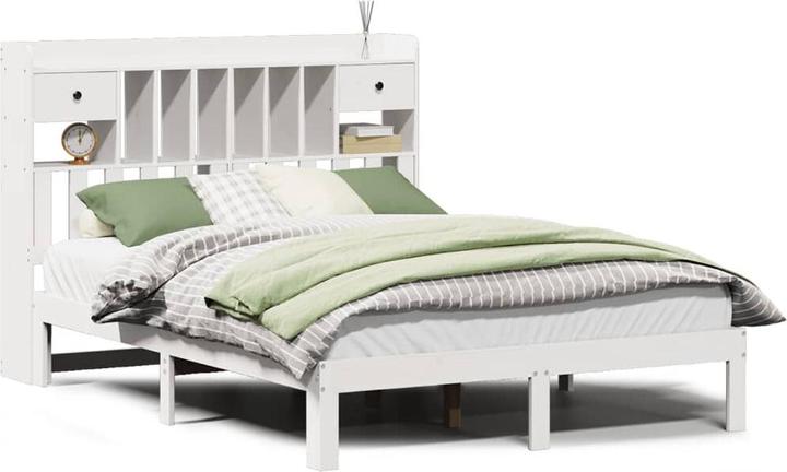 Produktbild vidaXL Bett mit Regal (135 x 190 cm)