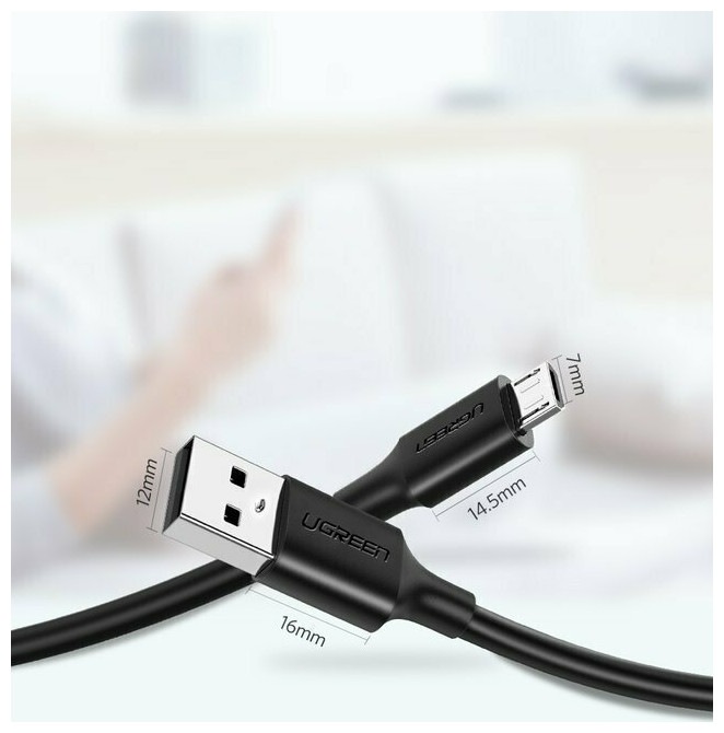 Produktbild Ugreen USB A — Micro USB (2 m, USB 2.0)