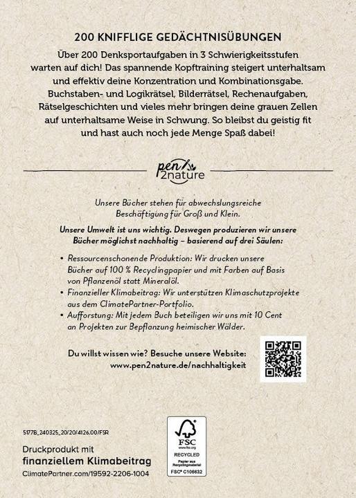 Nährwerte und Zutaten Denksport (Deutsch, 2024)