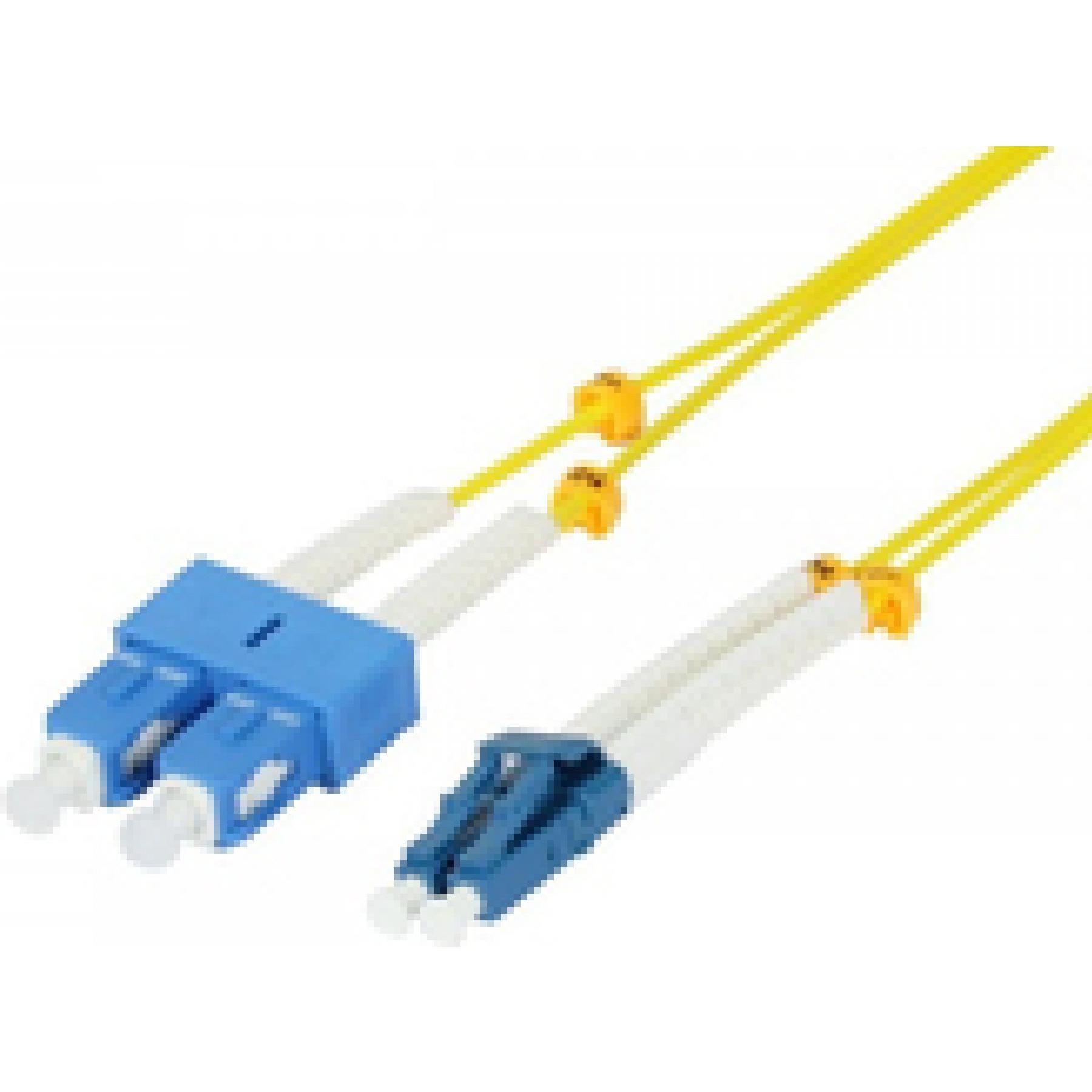 Synergy 21 S217036 Glasfaserkabel 7,5 m 2x LC 2x SC OS2 Blau (7.50 m), Netzwerkkabel