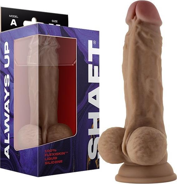 Actual product image Shaft Model A Straight Flexiskin Double Layered Realistic Extremely Soft Dildo with Balls Sex Toys L