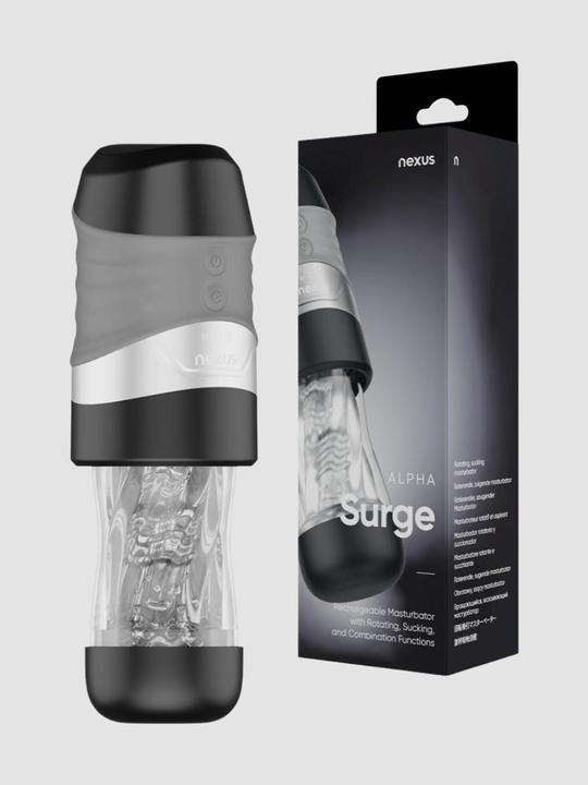 Nexus  Alpha Surge Masturbator mit Rotation & Saugfunktion  Schwarz