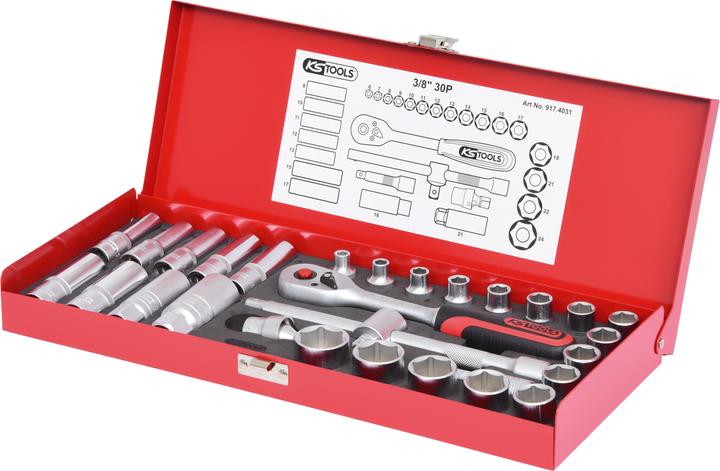 Actual product image KS Tools 3/8 Socket set 30 pcs.