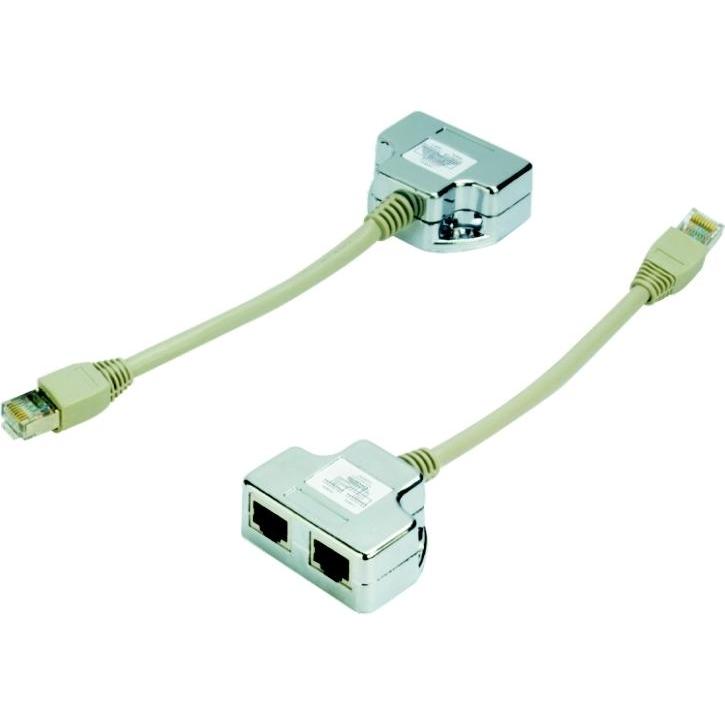 Datacom Y" adattare STP CAT5E PC / PC+TEL (Vari), Accessori di elettronica + Alloggiamento, Bianco