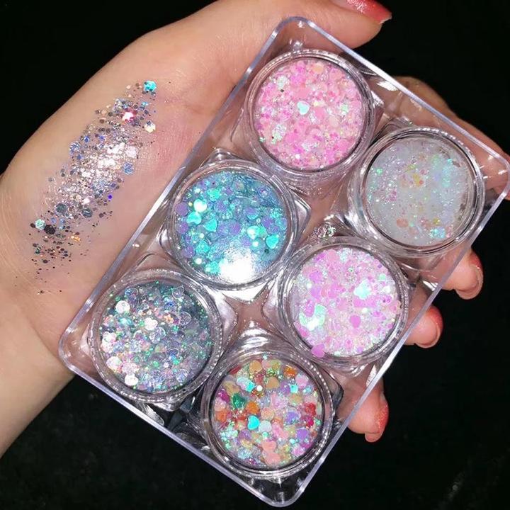 Actual product image Noya Holographisches Festival Gesichts- und Körper Glitzer Selbstklebende Glitter Gel Lidschatten