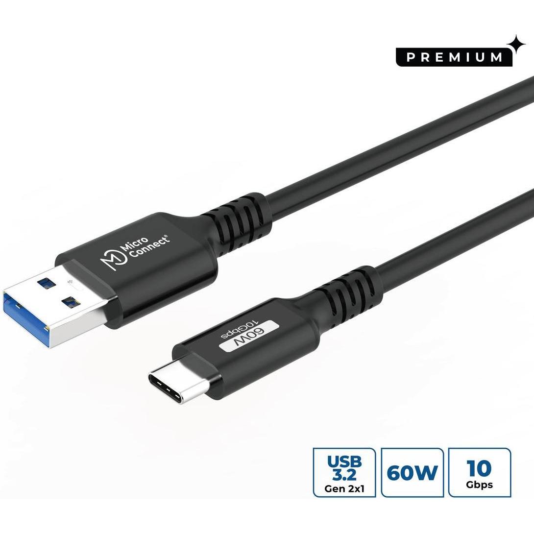MicroConnect Premium USB-C to USB-A cable (USB 3.2), Cavo USB