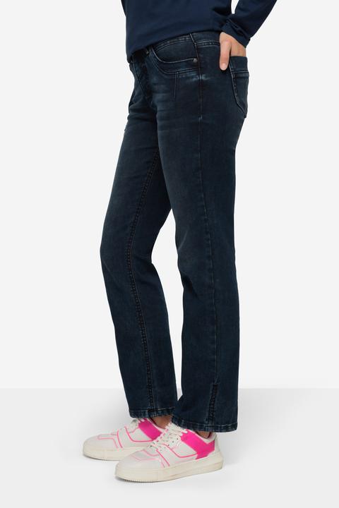 Produktbild Laurasøn Jeans, Straight Fit, 5-Pocket, Saum-Umschlag mit Schriftzug (38)