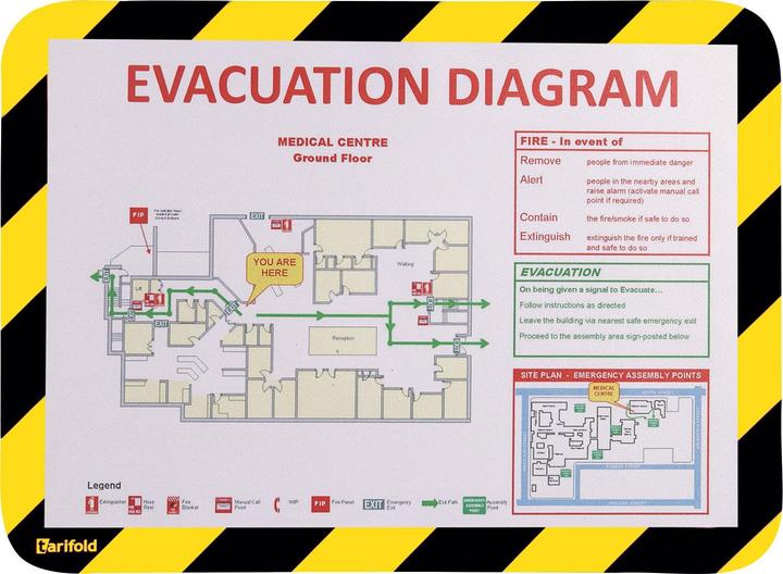 Produktbild Tarifold BIELLA Rahmen-Sichttafel Safety A4 gelb/schwarz selbstklebend