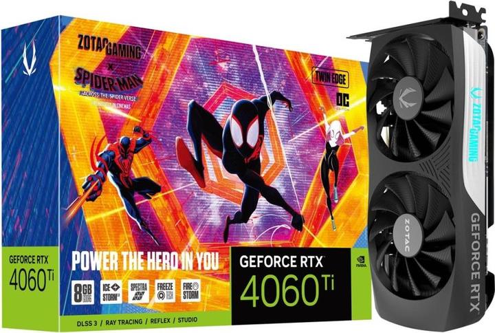 Actual product image Zotac GeForce RTX 4060Ti OC Spiderman Edition (8 GB)