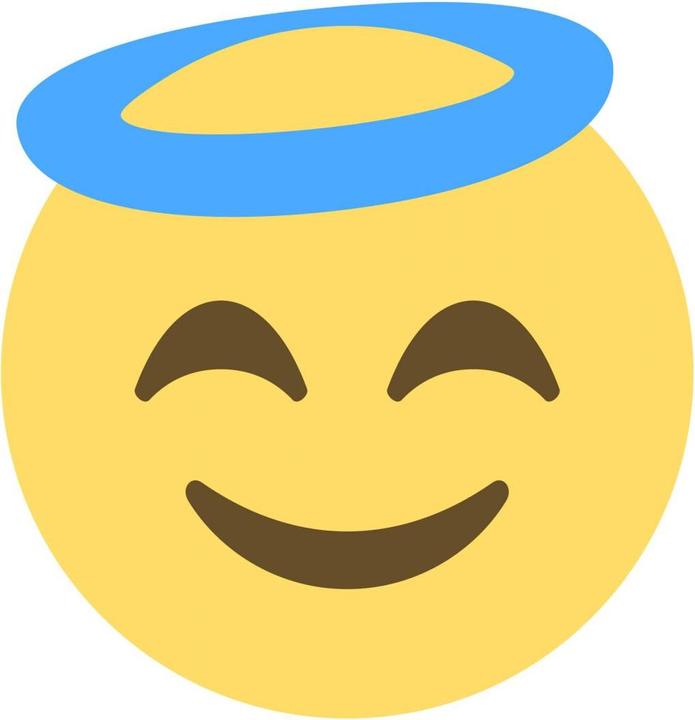Image du produit Emojione Emoji visage souriant avec halo (100 x 103 cm)
