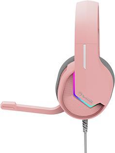 Actual product image Marvo TACTIC 40 Kophörer mit Mikrofon, wire, rose, 2.0, unterbeleuchtet, USB (Cable)