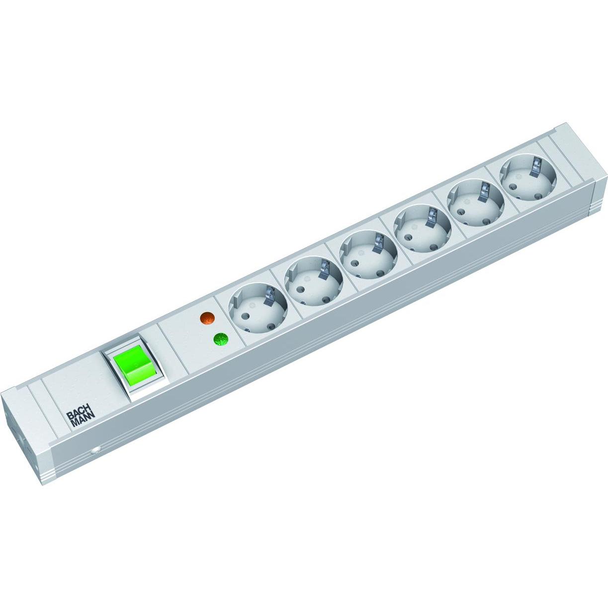 Bachmann, Steckdosenleiste, Verlängerungsschnur (Rack (6 x, CEE 7/3, 2 m)