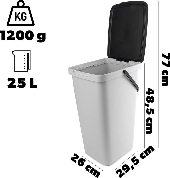 Produktbild Kadax Abfallbehälter mit Deckel und Griff (25 l)