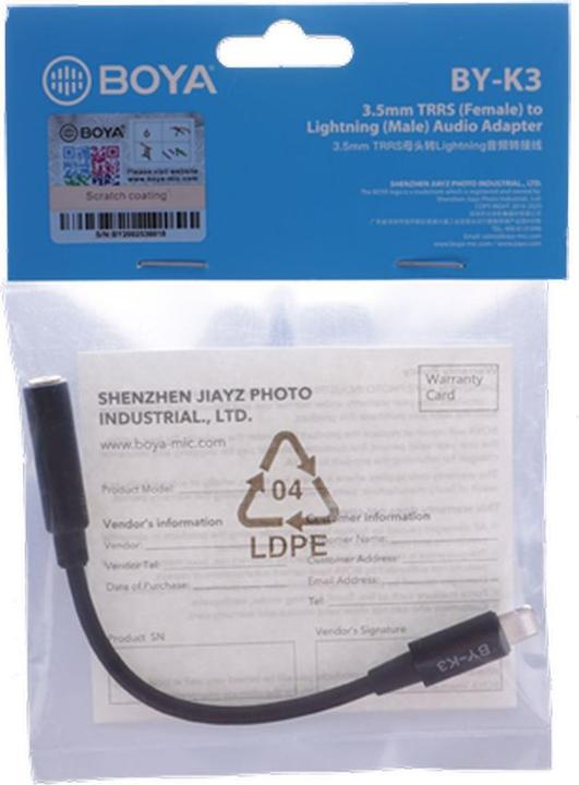 Produktbild Boya BY-K3 (0.06 m)