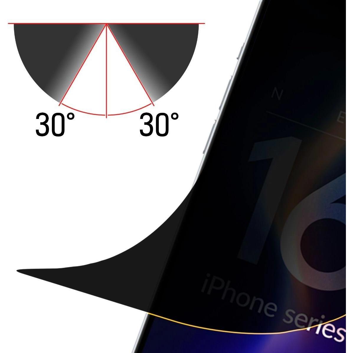 Thumbnail - 3MK Silky Matt Privacy (1 Stück, Apple iPhone 16), Smartphone Schutzfolie, Schwarz