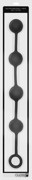 Actual product image Ouch! Silicone Anal Balls - Large - Black