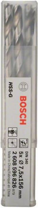 Immagine prodotto Bosch Professional Zubehör Trapano PRO Metal HSS-G, 7,5 x 102 x 156 mm (7,5 mm)