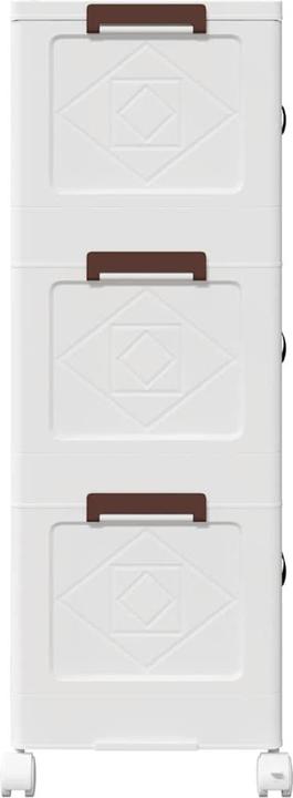 Actual product image vidaXL Storage box with wheels Stackable 3-tier 28 L (28 l)