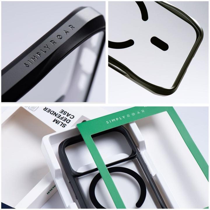 Actual product image Roar Back panel cover case SLIM DEFENDER compatible with MagSafe for IPHONE 17 Pro Max black (Apple iPhone 17 Pro Max)