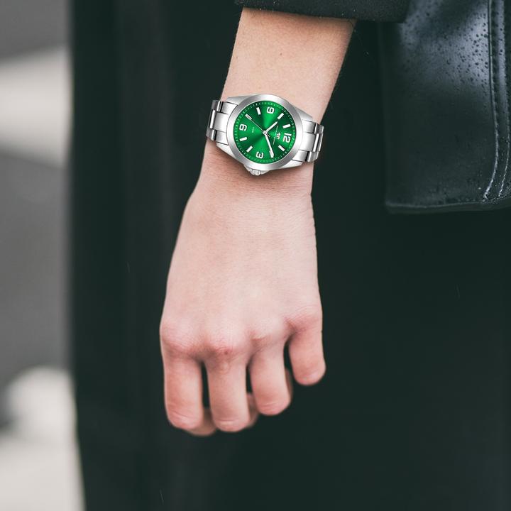 Immagine prodotto Orologio al quarzo da donna Majestia in acciaio inox argento - 32438 (Orologio da polso analogico, 37.50 mm)