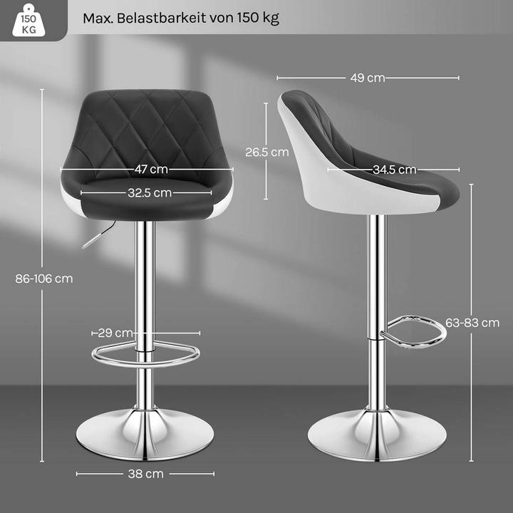 Actual product image Woltu Set of 2 bar stools