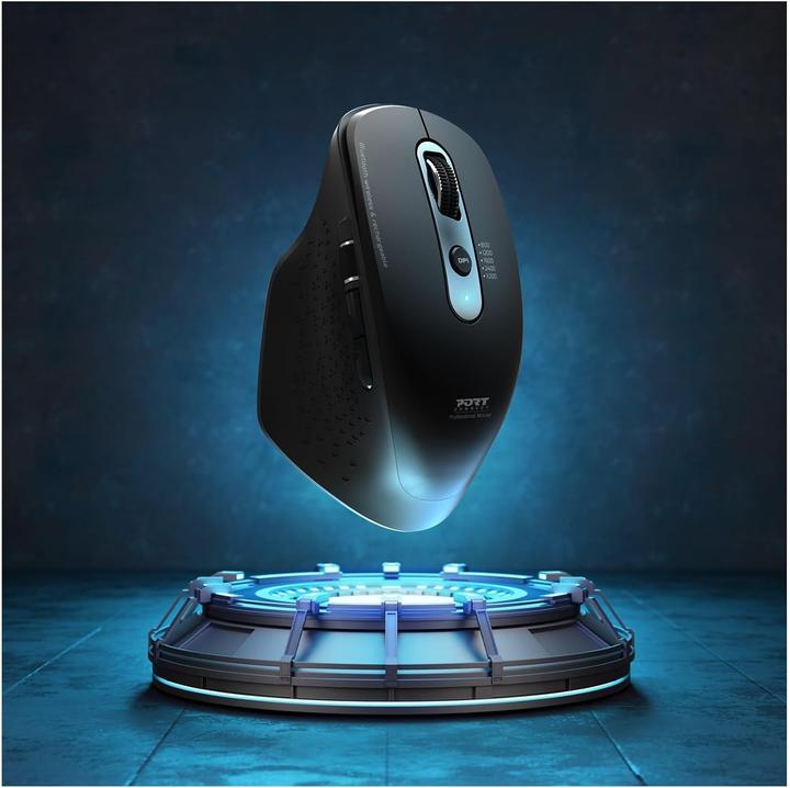 Actual product image Port Designs 900716 Mouse right RF wireless + Bluetooth Optical 3200 DPI (Wireless)