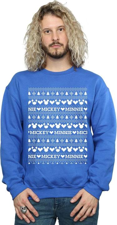 Immagine prodotto Disney Mickey And Minnie Christmas Fair Isle Felpa Uomo (L)