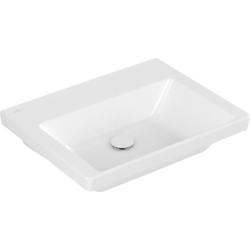Villeroy & Boch, Waschbecken, V&B Schrankwaschtisch SUBWAY 3.0 600x470mm o ÜL ohne HL we C+ (470 mm, 600 mm)