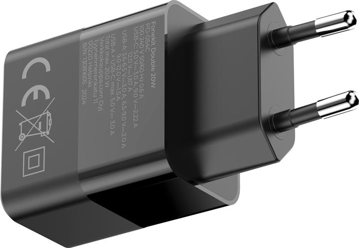 Immagine prodotto FoneKit Doppio -laturi, USB-C + USB-A, musta