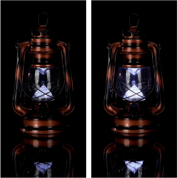Actual product image Relaxdays LED Storm Lantern (15 x 11.5 x 24 cm, 1 x)