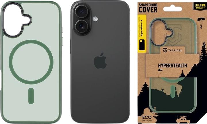 Actual product image Tactical MagForce Hyperstealth Cover for iPhone 16 Forest Green (Apple iPhone 16)