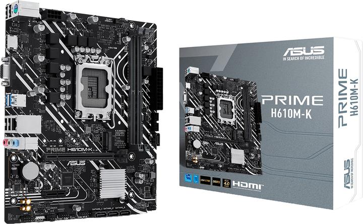 Image du produit ASUS MB PRIME -K Intel,1700,DDR5,mATX (LGA 1700, Intel H610, mATX)