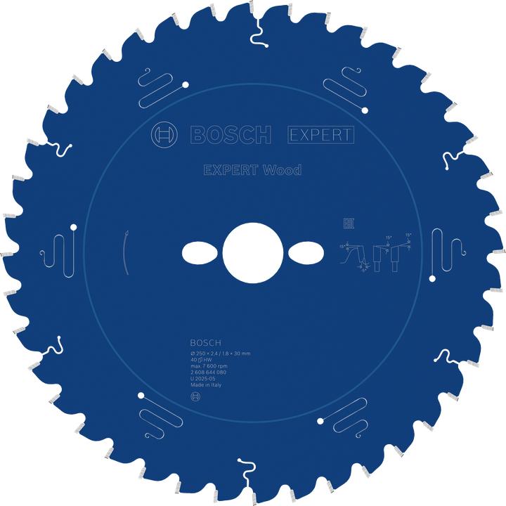 Produktbild Bosch Professional Zubehör Kreissägeblatt Expert for Wood, 250 x 30 x 2,4 mm, 40
