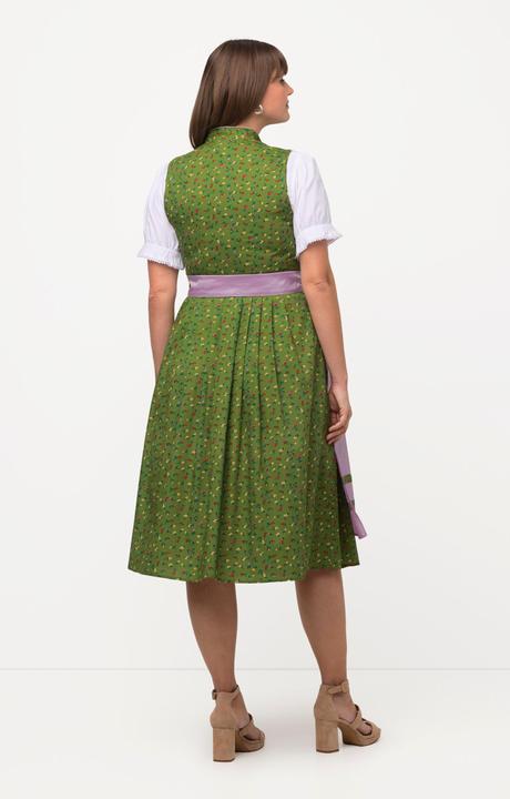 Actual product image Ulla Popken Scattered Flower Button Placket Pocket Dirndl (58)