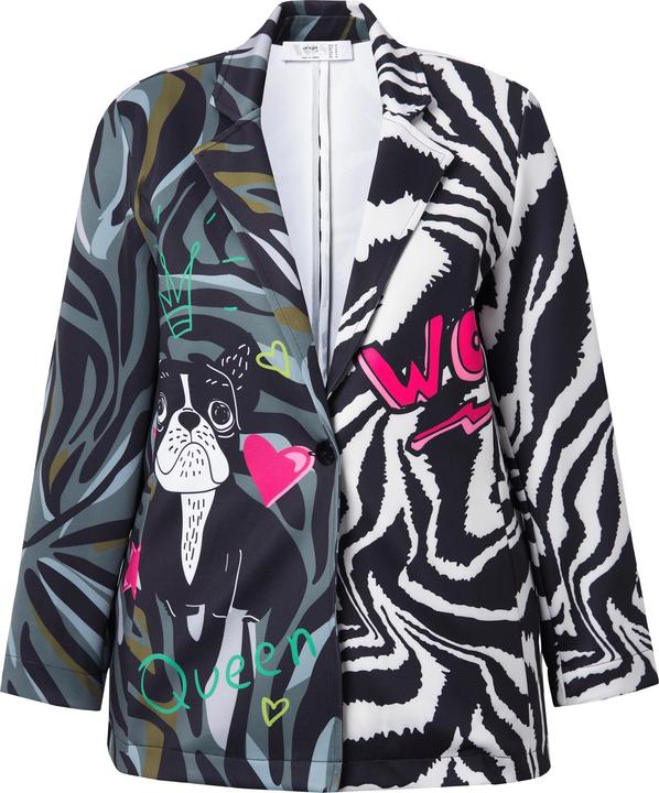 Immagine prodotto Angel of Style Blazer basic in scuba con mix di fantasie e applicazioni (46)