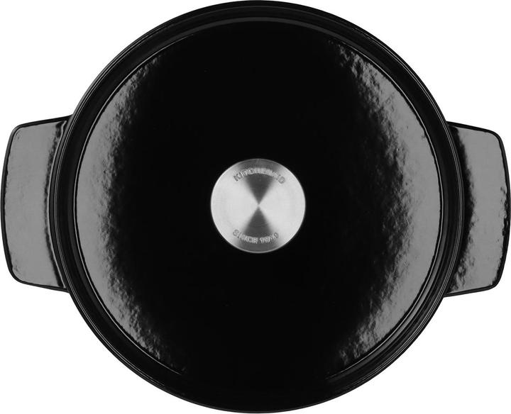 Produktbild KitchenAid braadpan 26cm - gemailleerd gietijzer - onyx zwart - rond (Bräter + Schmortopf, Gusseisen, 26 x 9.80 cm)