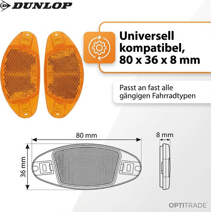Actual product image Dunlop Bike spoke reflector K-mark 4p