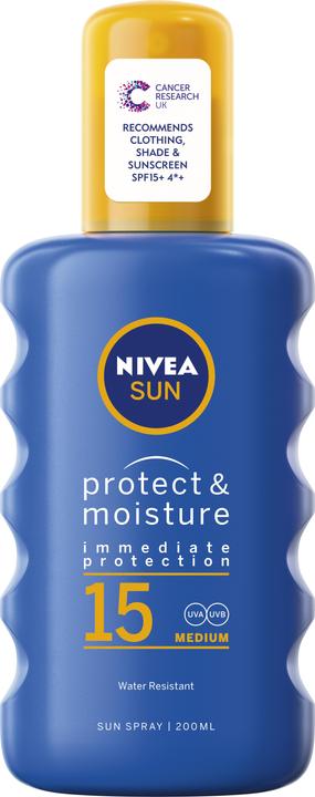 Actual product image NIVEA Sun Protect & Moisture (Sun spray, SPF 15, 200 ml, 200 g)