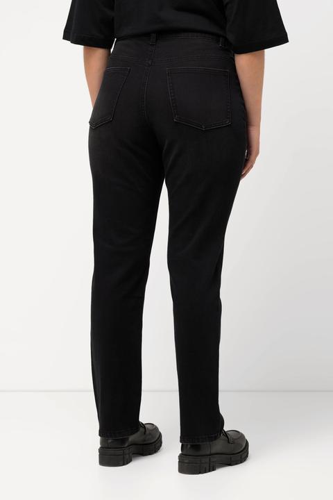 Immagine prodotto Ulla Popken Jeans modello Sammy con gamba aderente ed effetto sdrucito (50)