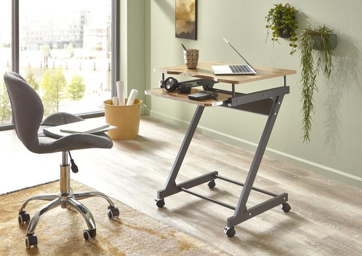 Image du produit HAKU Möbel Table d'ordinateur sur roulettes (60 x 49 x 75 cm)