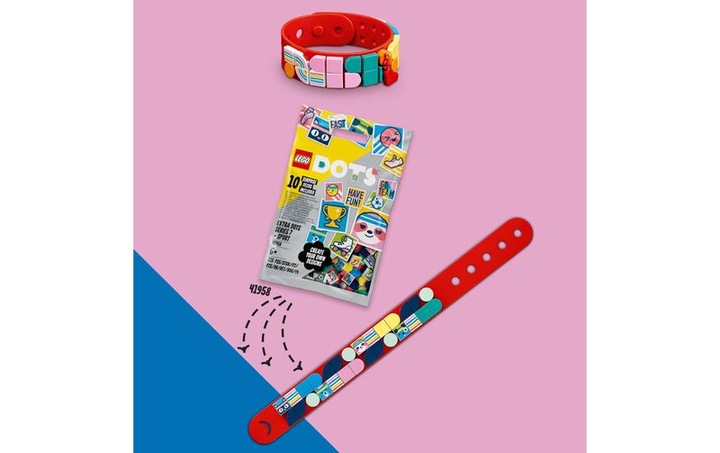 Produktbild LEGO Regenbogen Armband mit Anhängern (41953, LEGO Dots)